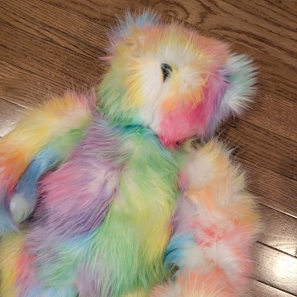 Vermont Teddy Bear True Colors United Rainbow Plush Stuffed Cyndi Lauper Bear - Picture 5 of 16